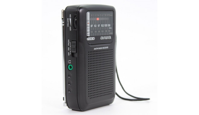 Pocket Radio FM/AM with 3.5mm Jack, Black