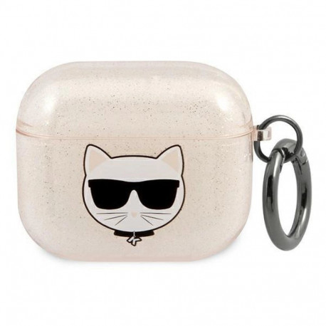 Karl Lagerfeld KLA3UCHGD AirPods 3 kate zÅoty|gold Glitter Choupette