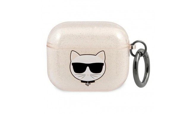 Karl Lagerfeld KLA3UCHGD AirPods 3 cover zÅoty|gold Glitter Choupette