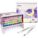 Double-sided Marker Pens ARRTX Alp (40 Colours, pastel tone shade)