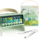 Double-sided Marker Pens ARRTX Alp (24 Colours, green tone shade)