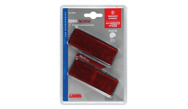 Reflektorid 2 tk, E -märg.90*35mm,punane