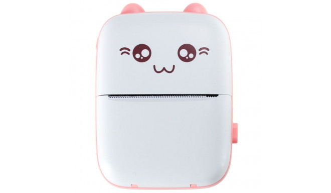 Mini termosildi fotoprinter + USB-kaabel cat pink