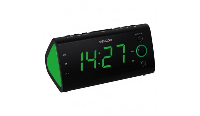 Sencor SRC 170 Clock Digital Black, Green