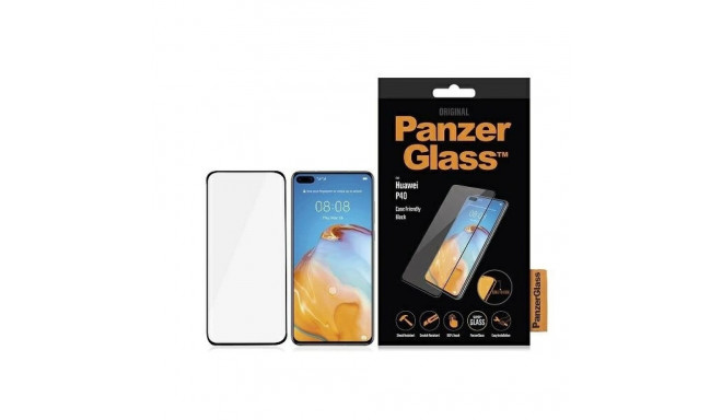 PanzerGlass E2E Super+ tempered glass for Huawei P40 - with black frame