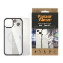PanzerGlass ClearCase case with MagSafe antibacterial for iPhone 14 / 15 / 13 - transparent and blac