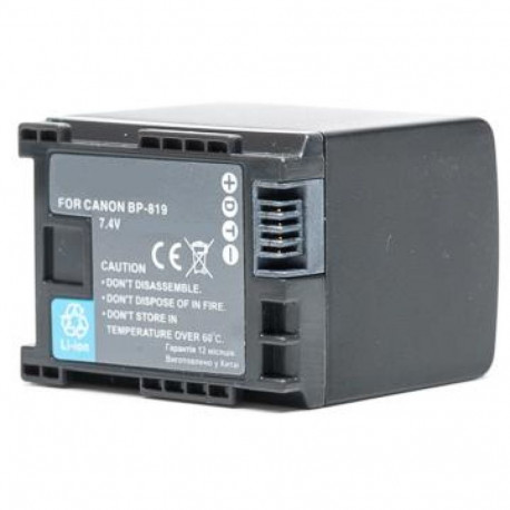 Replacement Battery Canon BP-819, 2400mAh