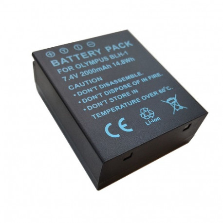 Replacement Battery OLYMPUS BLH-1, 2000mAh