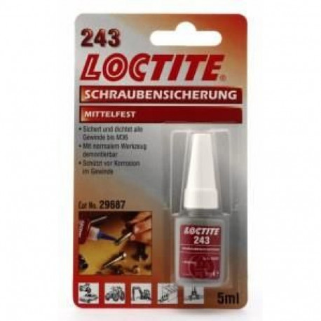Loctite 243 keermeliim keskminse tugevusega 5ml
