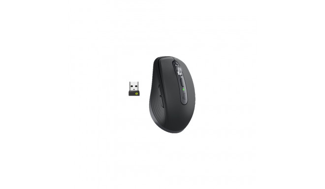 Logitech MX Anywhere 3S for Business Wireless Mouse, RF Wireless + Bluetooth, 8000 DPI, Graphite