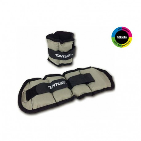 Tunturi Wrist and Ankle Weights 1kg, Gray, 2pcs