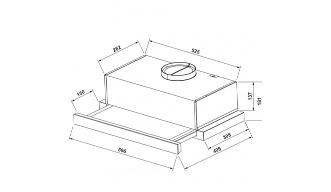 Built-in hood Vlano TL 60 IX