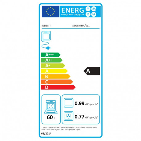 INDESIT Cooker | IS5G8MHA/E/1 | Hob type Gas | Oven type Electric | Anthracite | Width 50 cm | Gril