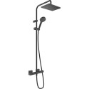 Thermostatic shower system Hansgrohe Vernis Shape 230 1 Jet 26286670, black matte