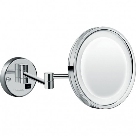 Shaving mirror with LED lighting Hansgrohe Logis 73570000, chrome