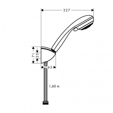 Dušiotsik hoidikuga Hansgrohe Crometta 85 27559000