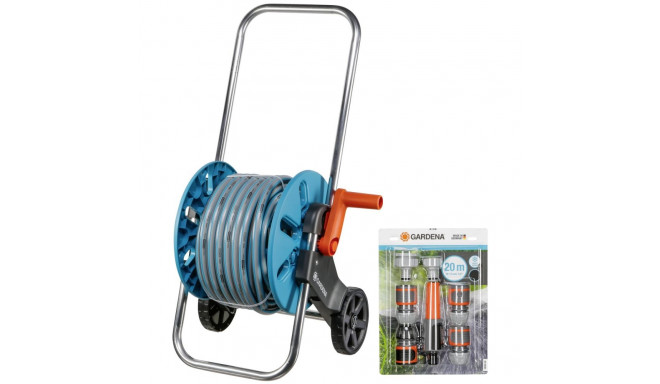 Käru 1/2" 20 m voolikuga ja Gardena CleverRoll S vihmutiga
