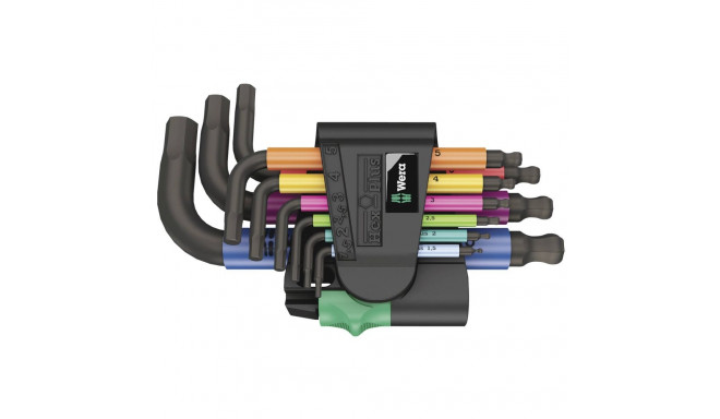 Set of hexagonal keys WERA 950/9 Hex-Plus Multicolor