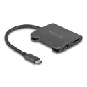 USB-C splitter 1 sisse / 2 välja HDMI 4K@60Hz MST