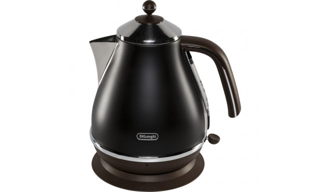 De’Longhi KBOV 2001.BK electric kettle 1.7 L 2000 W Black, Brown