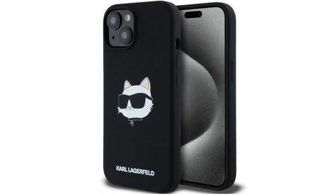 Karl Lagerfeld Silicone Choupette Head MagSafe Case for iPhone 15/14/13 - Black