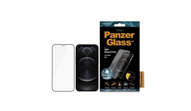 PanzerGlass E2E Super+ Microfracture antibacterial tempered glass for iPhone 12 / 12 Pro - with blac