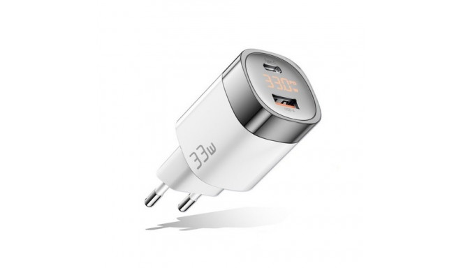 Charger GaN USB Type-C, USB Type-A: 33W, PPS