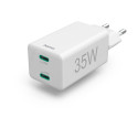 Hama ładowarka sieciowa mini 35W, PD/QC 3.0 2x USB-C, biała