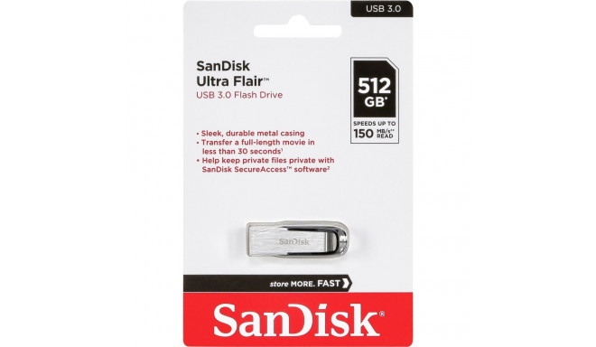 SanDisk 512GB Ultra Flair USB 3.0 150 MB/s