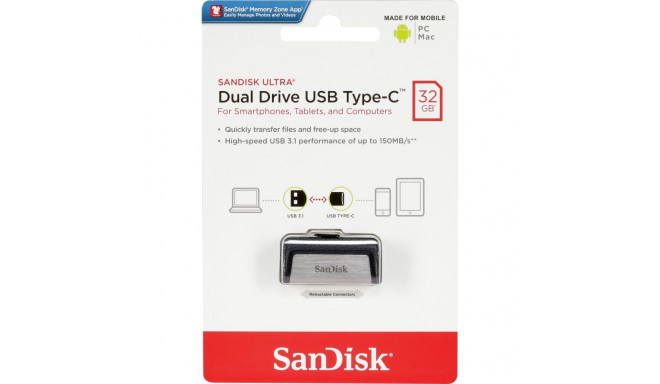 SanDisk 32GB Ultra Dual Drive USB Type-C