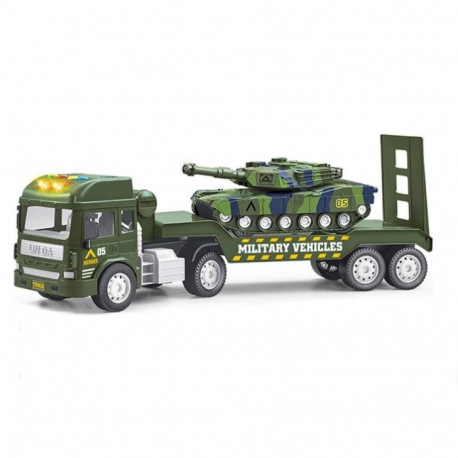 Treileriga rekka + tank, heli ja valgusega