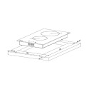 Akpo integreeritav keraamiline pliidiplaat PKA 30 601, must