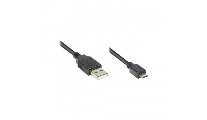 "GoodConnections USB 2.0 A > Micro-B (ST-ST) 1m Adapterkabel Schwarz"