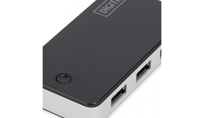 "DIGITUS USB-Hub 4-Port 3.0->4xA3.0 m.Netzteil schwarz"