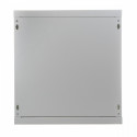 Wall mount cabinet 19 12U 635/600/600mm, glass door, grey (RAL 7035)