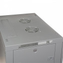 Wall mount cabinet 19 12U 635/600/600mm, glass door, grey (RAL 7035)