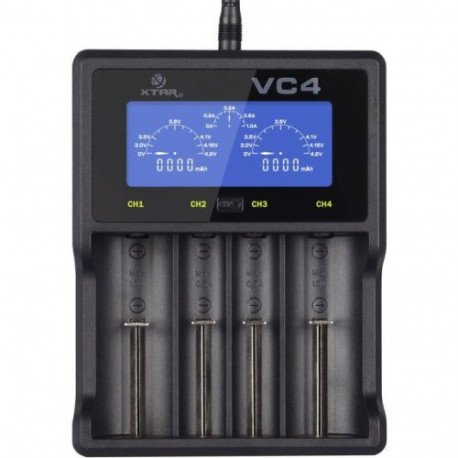 XTAR VC4 LCD Universal charger with protection Li-ion/Ni-MH, USB, 4.2V