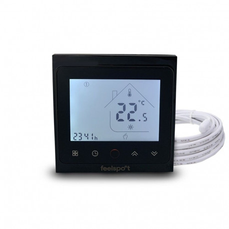 Elektrooniline programmeeritav termostaat (termoregulaator) Feelspot WTH51.36 UUS MUST