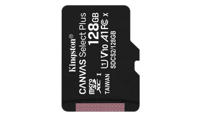 Kingston 128GB micro SDXC Canvas Select Plus 100R A1 C10 w/o ADP