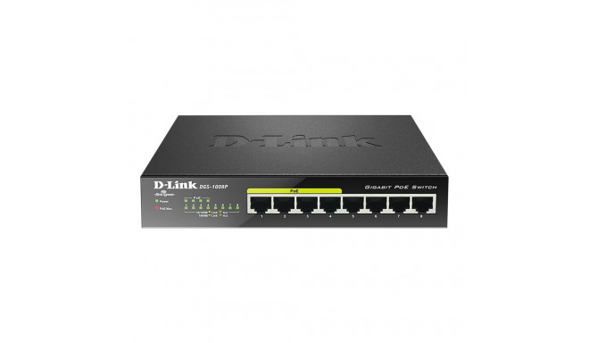 D-Link | 8-pordiline Gigabit PoE lüliti (4xPoE) | DGS-1008P | Haldamata | Lauaarvuti | Toiteallika t