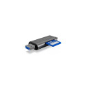 Icy box IB-CR200-C  SD/MicroSD (TF) USB 2.0 card reader with Type-C and -A to micro USB (OTG) interf