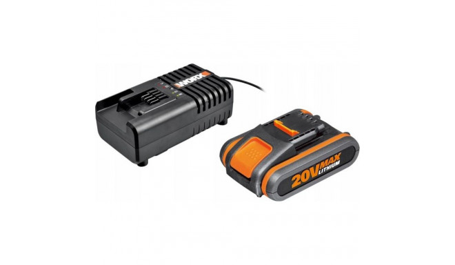 Worx 20V 2.0Ah aku + 2a laadija (WA3601)