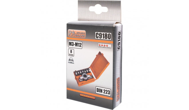 Keerme lõikurite komplekt M3-M12, 8 tk