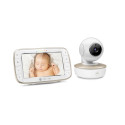 Motorola VM855 CONNECT 5.0” Portable Wi-Fi Video Baby Monitorwith Flexible Crib Mount, White/Gold | 