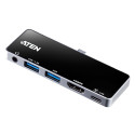 Aten UH3238 USB-C Travel Dock with Power Pass-Through | Aten | USB-C Travel Dock with Power Pass-Thr