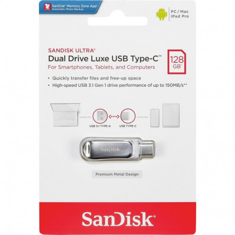 SanDisk 128GB Ultra Dual Drive Luxe USB Type-C 150MB/s