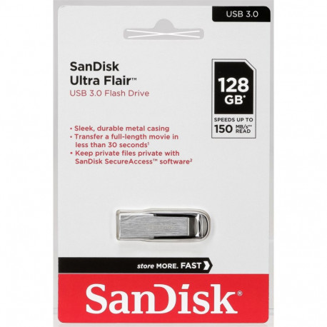SanDisk USB-mälupulk Ultra Flair 128GB USB 3.0 150MB/s