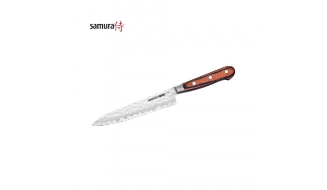 Samura Kaiju with Bolster Kitchen knife Utility 150mm from AUS 8 hammered Japanese steel 58 HRC