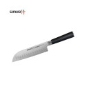 Samura MO-V Stonewash Santoku hollow ground 7.0''/180 mm. from AUS 8 Japanese steel 59 HRC