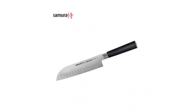 Samura MO-V Stoneuāca Santoku izurbts 7.0''/180 mm no AUS 8 Japāņu tērauda 59 HRC